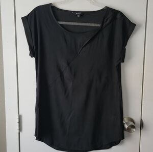 Express black cutout silky top